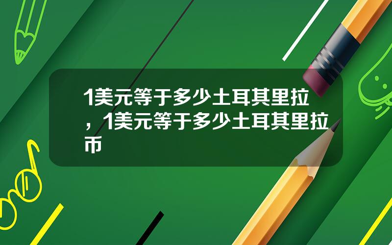 1美元等于多少土耳其里拉，1美元等于多少土耳其里拉币