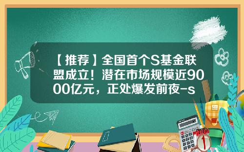 【推荐】全国首个S基金联盟成立!潜在市场规模近9000亿元,正处爆发前夜-s基金