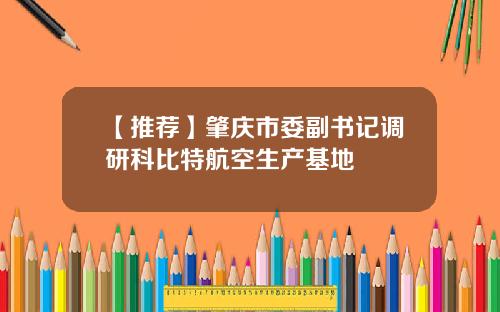 【推荐】肇庆市委副书记调研科比特航空生产基地