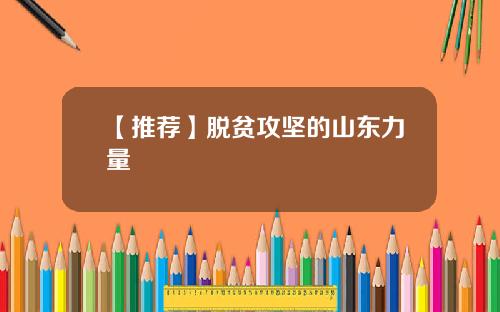 【推荐】脱贫攻坚的山东力量