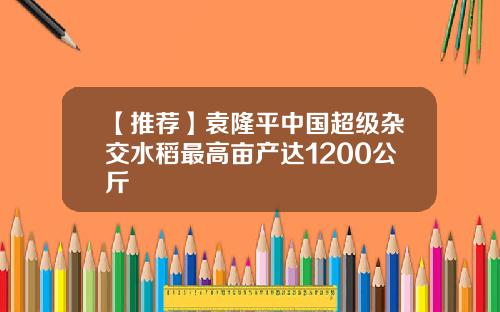 【推荐】袁隆平中国超级杂交水稻最高亩产达1200公斤