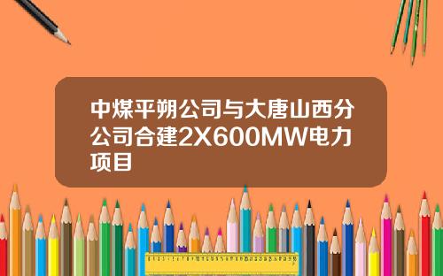 中煤平朔公司与大唐山西分公司合建2X600MW电力项目