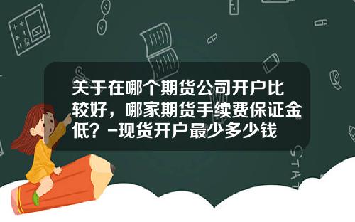 关于在哪个期货公司开户比较好,哪家期货手续费保证金低?-现货开户最少多少钱