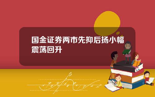 国金证券两市先抑后扬小幅震荡回升