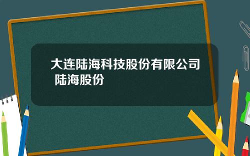 大连陆海科技股份有限公司 陆海股份