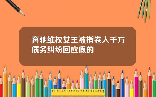 奔驰维权女王被指卷入千万债务纠纷回应假的