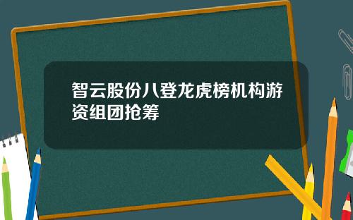 智云股份八登龙虎榜机构游资组团抢筹