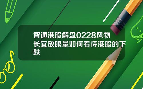 智通港股解盘0228风物长宜放眼量如何看待港股的下跌
