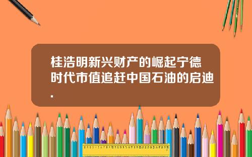 桂浩明新兴财产的崛起宁德时代市值追赶中国石油的启迪.