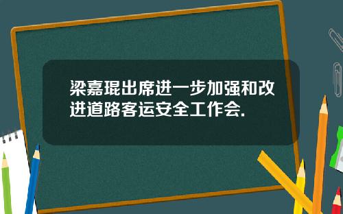 梁嘉琨出席进一步加强和改进道路客运安全工作会.