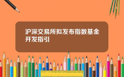沪深交易所拟发布指数基金开发指引