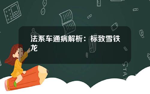 法系车通病解析:标致雪铁龙