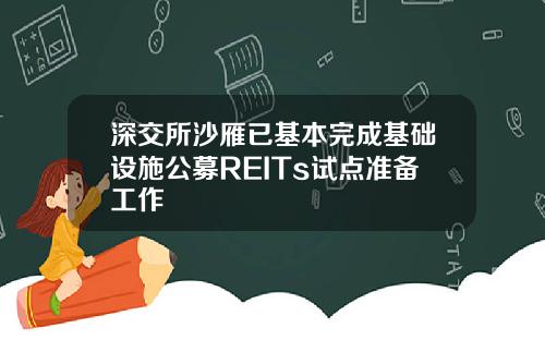 深交所沙雁已基本完成基础设施公募REITs试点准备工作