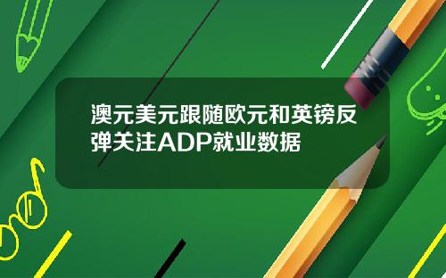 澳元美元跟随欧元和英镑反弹关注ADP就业数据