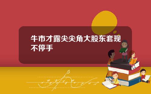 牛市才露尖尖角大股东套现不停手