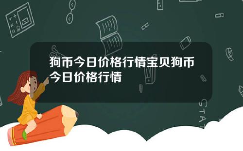 狗币今日价格行情宝贝狗币今日价格行情
