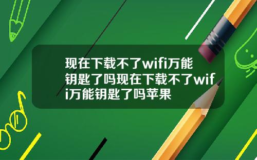 现在下载不了wifi万能钥匙了吗现在下载不了wifi万能钥匙了吗苹果