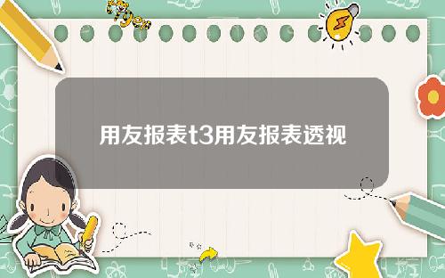 用友报表t3用友报表透视