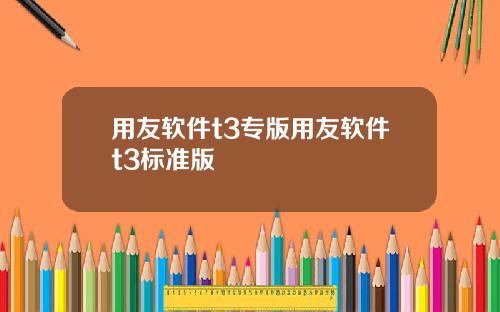 用友软件t3专版用友软件t3标准版