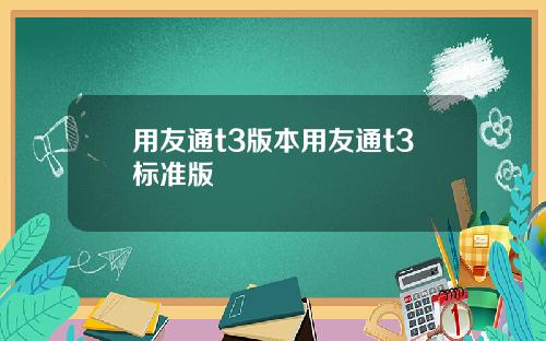 用友通t3版本用友通t3标准版