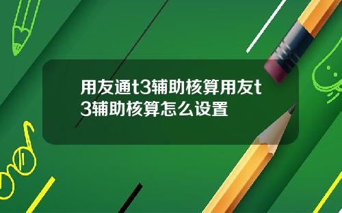 用友通t3辅助核算用友t3辅助核算怎么设置