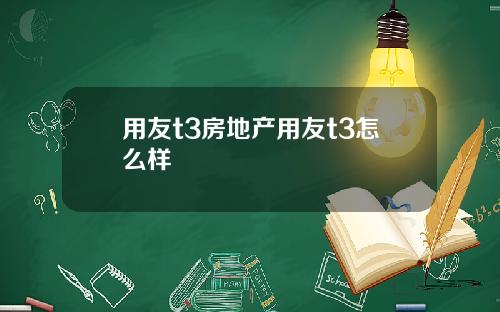 用友t3房地产用友t3怎么样