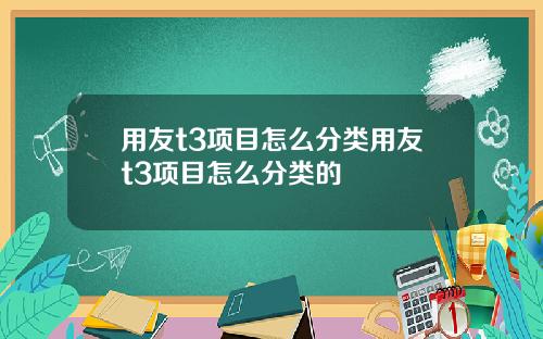 用友t3项目怎么分类用友t3项目怎么分类的