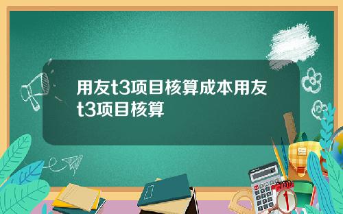 用友t3项目核算成本用友t3项目核算