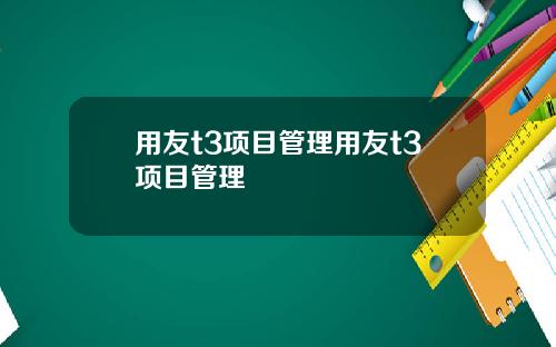用友t3项目管理用友t3项目管理