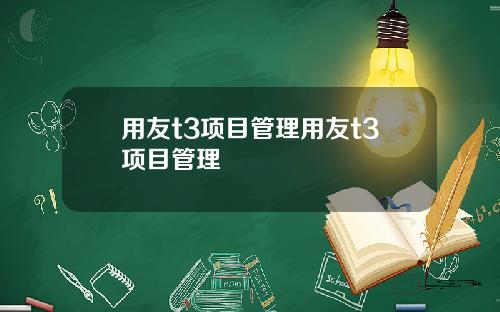 用友t3项目管理用友t3项目管理