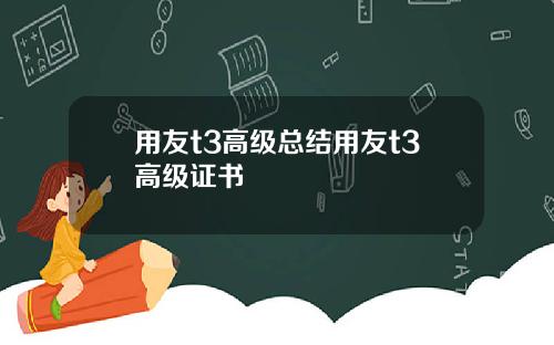 用友t3高级总结用友t3高级证书