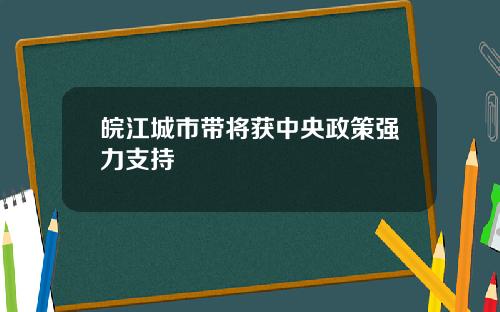 皖江城市带将获中央政策强力支持