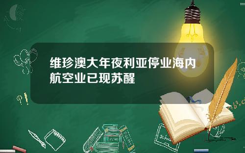 维珍澳大年夜利亚停业海内航空业已现苏醒