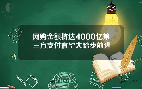 网购金额将达4000亿第三方支付有望大踏步前进
