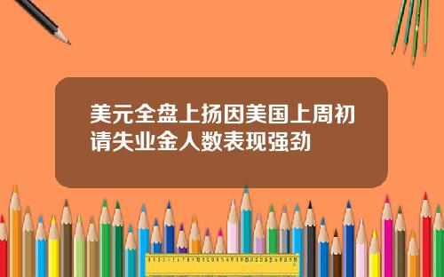 美元全盘上扬因美国上周初请失业金人数表现强劲