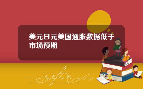 美元日元美国通胀数据低于市场预期