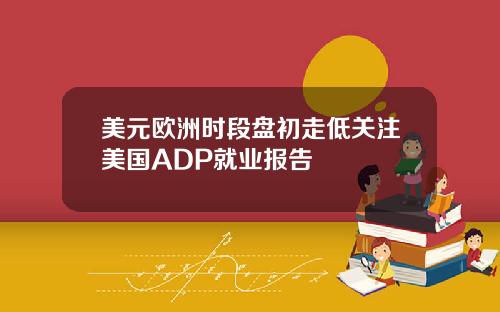 美元欧洲时段盘初走低关注美国ADP就业报告