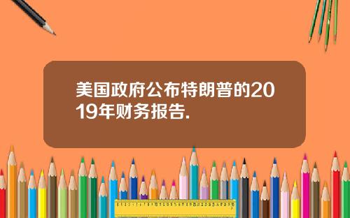 美国政府公布特朗普的2019年财务报告.