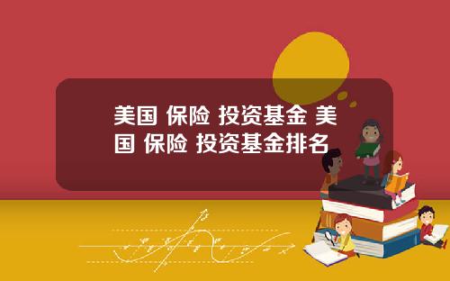 美国 保险 投资基金 美国 保险 投资基金排名