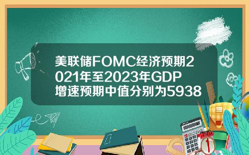 美联储FOMC经济预期2021年至2023年GDP增速预期中值分别为5938256月预期分别为703324