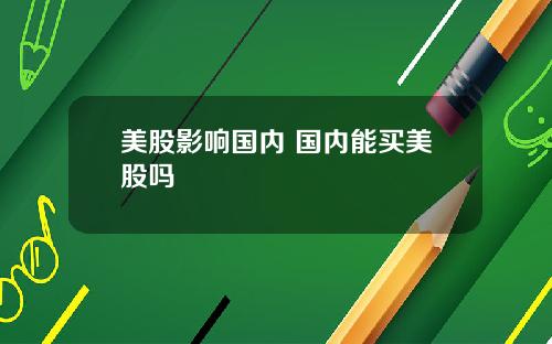 美股影响国内 国内能买美股吗