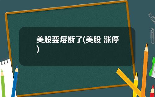 美股要熔断了(美股 涨停)