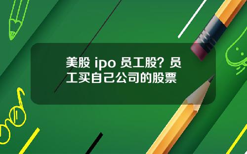 美股 ipo 员工股?员工买自己公司的股票