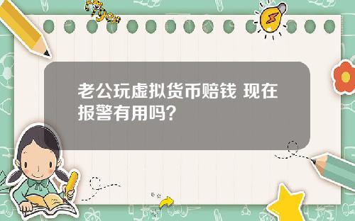 老公玩虚拟货币赔钱 现在报警有用吗?