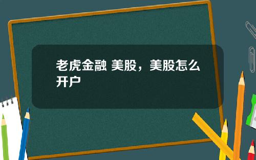 老虎金融 美股,美股怎么开户