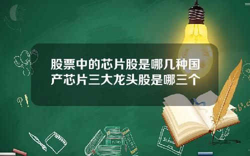 股票中的芯片股是哪几种国产芯片三大龙头股是哪三个