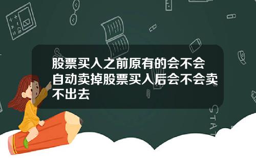 股票买入之前原有的会不会自动卖掉股票买入后会不会卖不出去