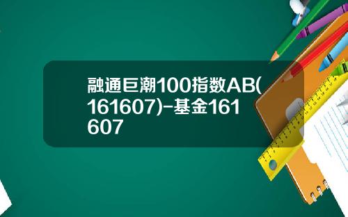 融通巨潮100指数AB(161607)-基金161607