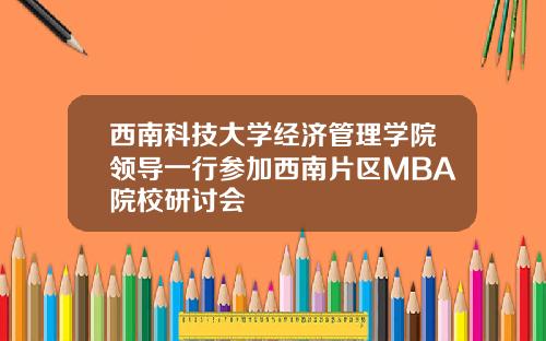 西南科技大学经济管理学院领导一行参加西南片区MBA院校研讨会