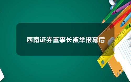西南证券董事长被举报幕后